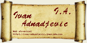 Ivan Adnađević vizit kartica